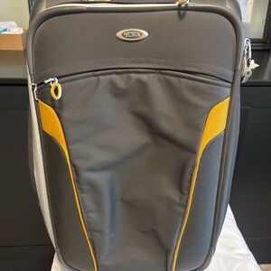TUMI Charcoal and Mustard Travel Bag